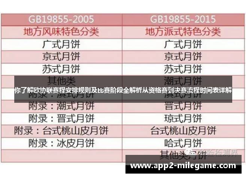 你了解欧协联赛程安排规则及比赛阶段全解析从资格赛到决赛流程时间表详解
